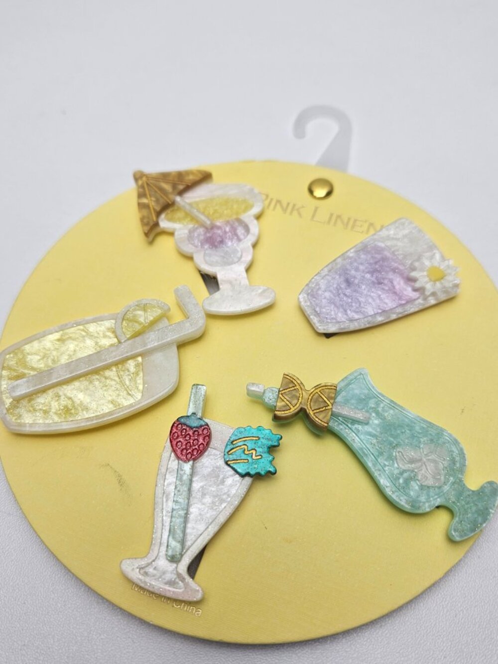 summer hair clips cocktail drink hair clips - Picture 2 of 4
